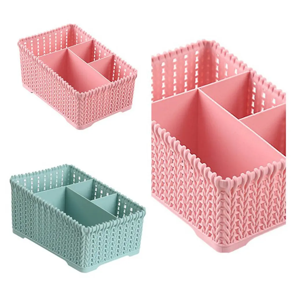 Desktop Shelves Storage Box Durable Plastic Makeup Storage Box Organizer Tissue Box Small Items Storage Case