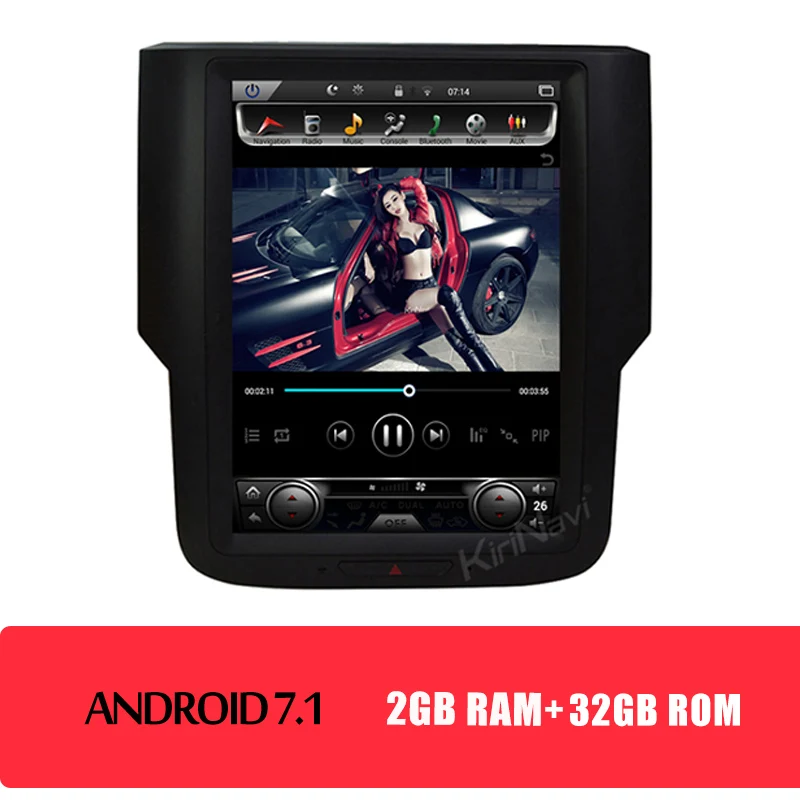 KiriNavi 10," Android 8,1 Автомагнитола для Dodge Ram автомобильный Dvd мультимедийный плеер Android авто gps навигация- Bluetooth - Цвет: android car radio