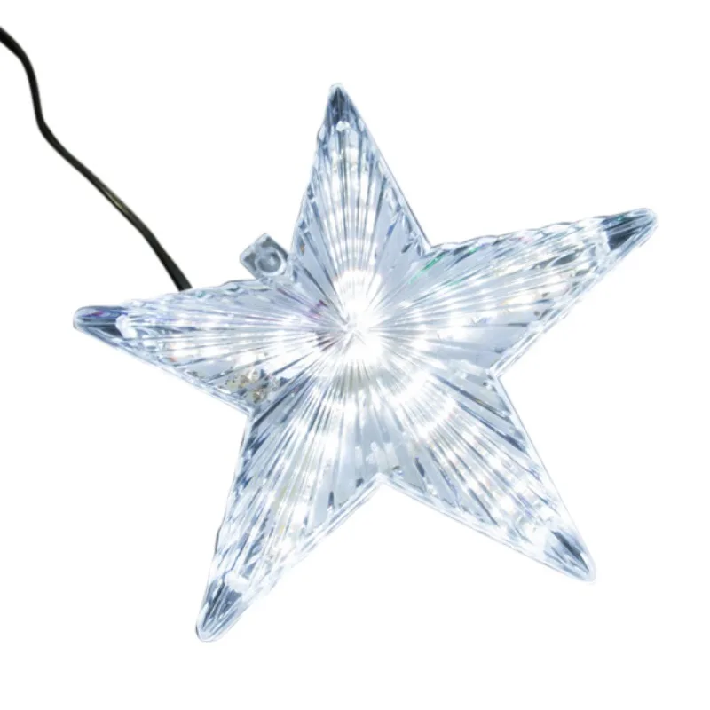 

LED Light Up Christmas Tree Topper Star Xmas Tree Ornaments Party Home Decorations