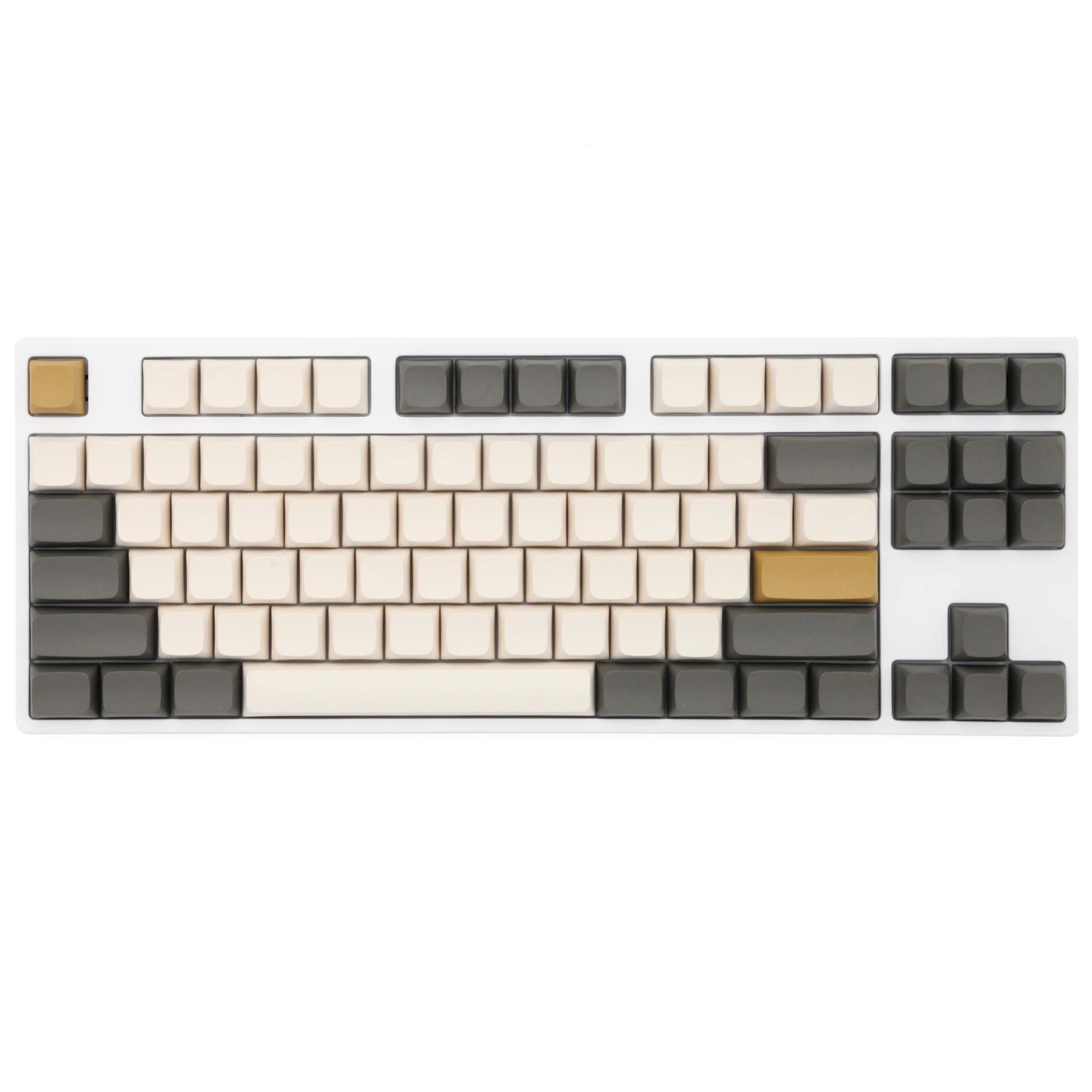 Xda v2 Luz Fraca Branco Shimmer Conjunto em Branco Pbt para Teclado Gh60 Poker 87 Tkl 104 Ansi Xd64 Bm60 Xd68 Bm65 Bm68 Bm80 Bege Cinza