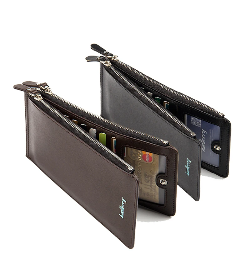 

Hot Fashion Zipper Slim Long Thin For Men Wallet Male soft Coin Purse Clutch Bag Walet Money Business Card Holder Vallet Pures