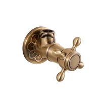 Vinsni Ванная комната Кухня Вода вкл/выкл клапан кран управление подачи воды античная латунь