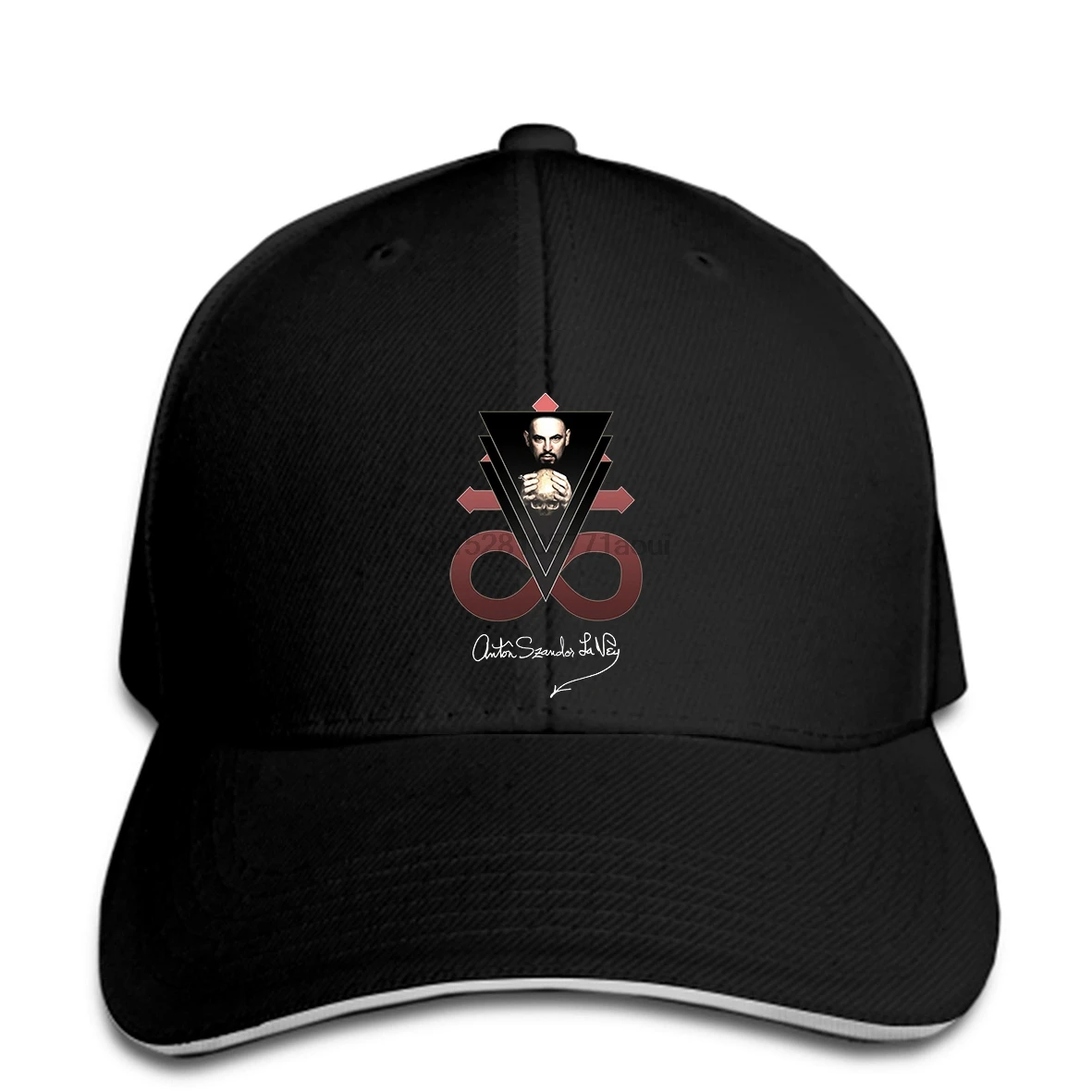 Бейсболка New Black Anton LaVey бейсболки для церкви с надписью сатаны автограф Crowley 666 |