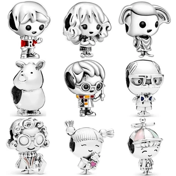 

Fit Brand Bracelets & Necklace For Women DIY Lovers Jeweley Silver Color New Original Harry Charms Boy Girl Beads Pendant Gift