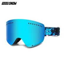 GSOU зимние унисекс лыжные очки противотуманные профессиональные лыжные сноубордические очки для мужчин и женщин Экипировка для сноубордистов зимние очки
