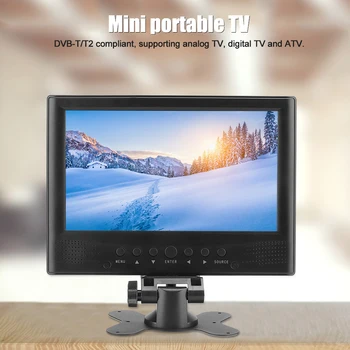 

LEADSTAR 9in DVB-T/T2 Color TFT-LED Front Speaker Mini TV with Remote Controller (US 110-220V)