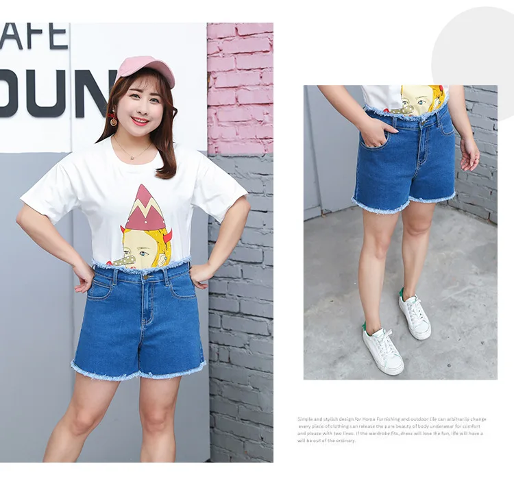 Модные, средняя посадка шорты для женщин джинсы свободные летние женские шорты фактурные карманы большие размеры джинсовые шорты