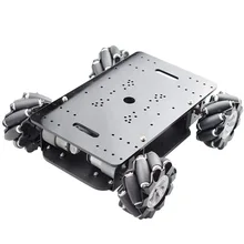 Nouveau 5KG charge Double châssis Mecanum roue Robot voiture châssis Kit avec 4 pièces 12V codeur moteur pour Arduino framboise Pi bricolage tige