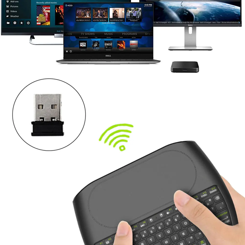 Подсветка D8 Pro Plus I8 Английский Русский 2,4 ГГц Беспроводная мини клавиатура Air mouse тачпад контроллер для Android пульт для телевизора