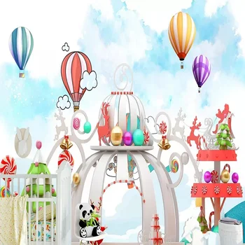 

Custom large mural 3D wallpaper Cartoon fantasy fairyland baby child bedroom mural TV back wall decor deep 5D embossed