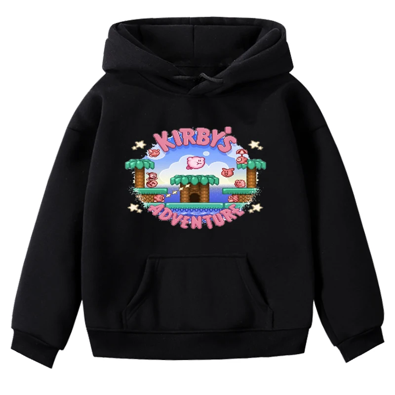 

New Arrival Kirby Printes Hoodies Toddler Baby Sweatshirts Kids Boys Girls Autumn Winter Casual Pullover Children Casual Clothes