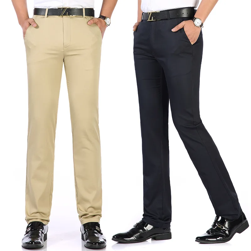 

MEN'S WEAR New Style Spring And Autumn Trousers Large Size Loose-Fit Daddy Clothes High-waisted Straight-leg Pants Business Casu