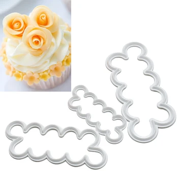 

3PCS 3D Rose Petal Flower Cutter Rose Maker Mold Fondant Cake Decorating Tool Kitchen Pastry Baking Accessories