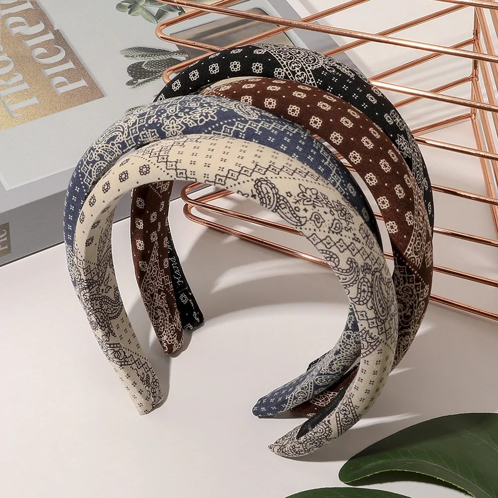 

Ruoshui Woman Girls Vintage Hairband Bobo Headband Woman Hair Accessories Headwear Ornaments Head Hoop Turban