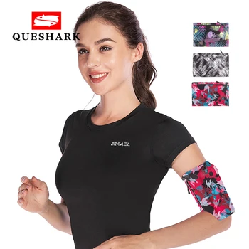 

4.7-6inche Zipper Armband Printed Wrist Running Bag Elastic Fitness Wristband Cycling Tennis Sweatband Exercise Arm Phone Bag