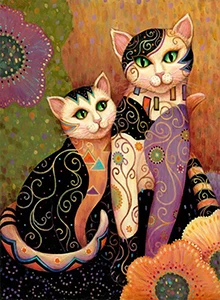 MUTU HD печать и плакаты холст живопись Климт абстрактное животное кошка Современный домашний декор настенная художественная картина для гостиной без рамки - Цвет: DW33-2