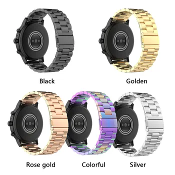 

Stainless Steel Watchband For Fossil Gen 5 Carlyle Wrist Smart Watch Strap For Gen 5 Carlyle HR Watch Replacement Wristband