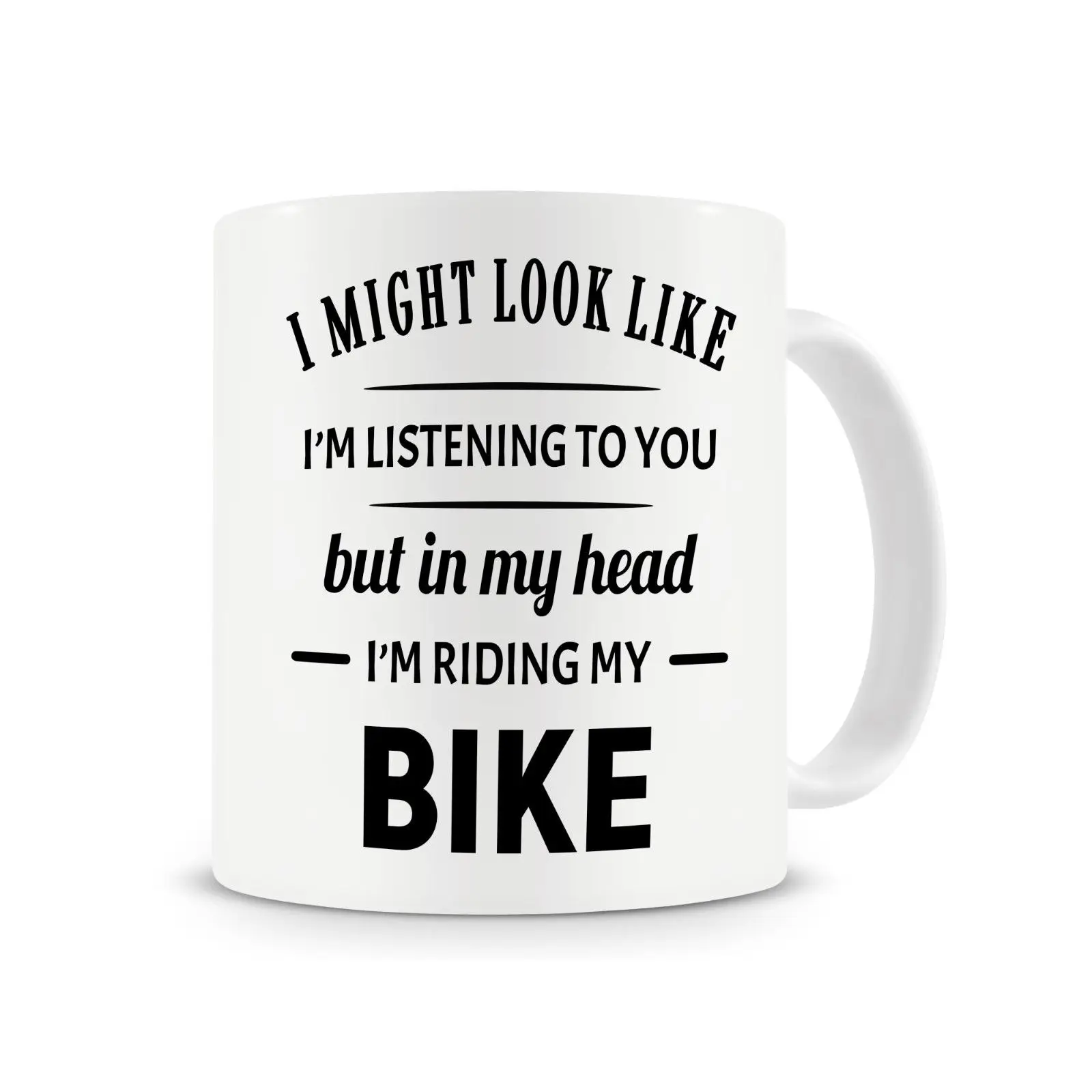 cheap In My Head I #039;m Riding My Bike Mug,Funny Coffee Mug,Gifts for Cyclists, Bike Mug Cup with Stirring Spoon