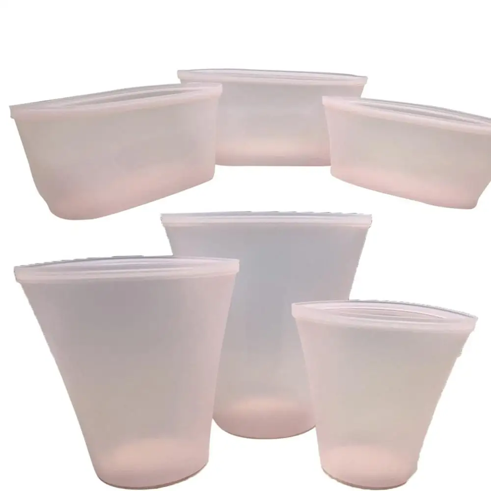 

Food Grade Silicone Zipper Storage Bag Home Multi-Function Easy To Clean Storage Bag Professional Fashion