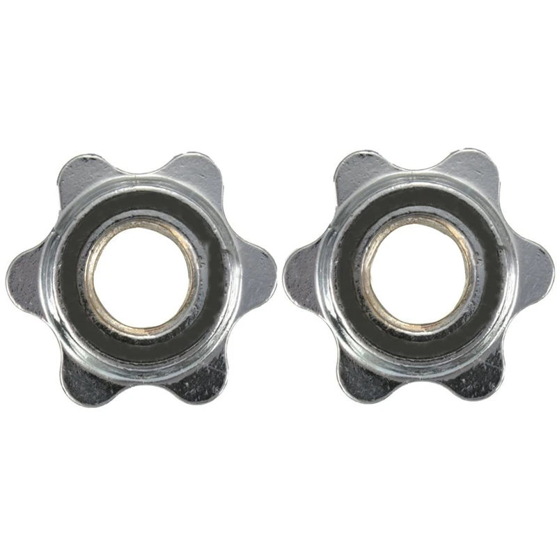 

2x 1 standard barbell spinlock collars screw clamp dumbbell bar weight lifting