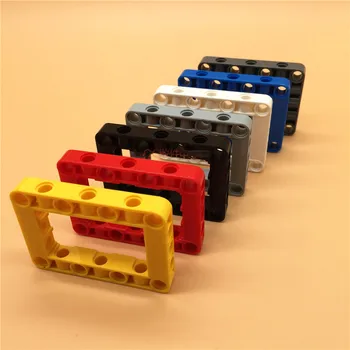 

50pcs/lot Technic Square Huller Hole 7x5 Hole Thick Liftarm Compatible with logos MOC Brick 64179 Technic Parts for Kids Toys