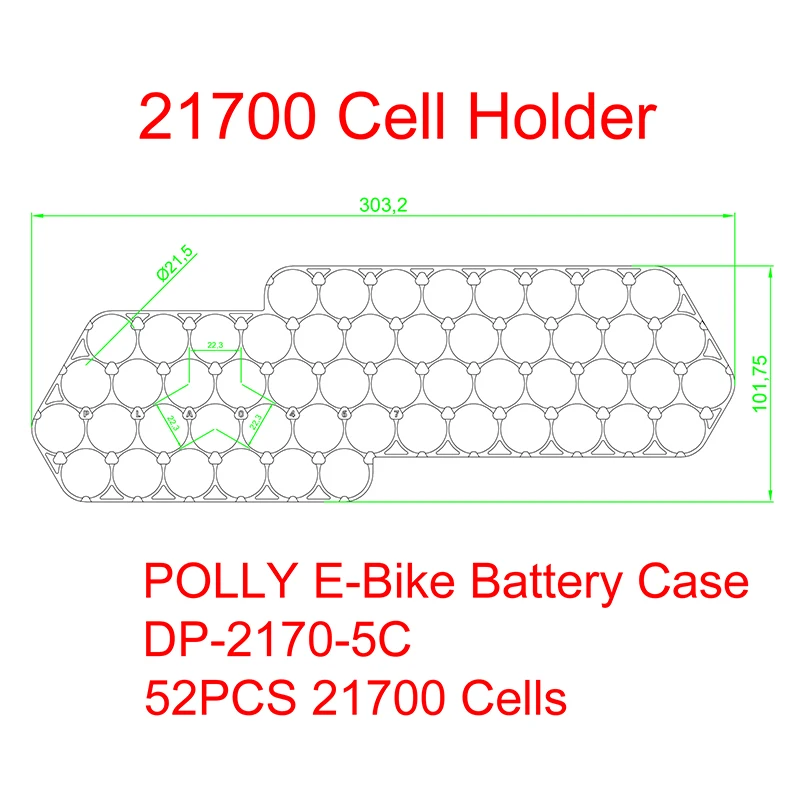 Reention Polly-acessórios para Bateria Níquel Strip Bms Células de Bateria E-bike Faça Você Mesmo Dp5c Dp2170-5c 36v 48v 52 Pcs - Image 4