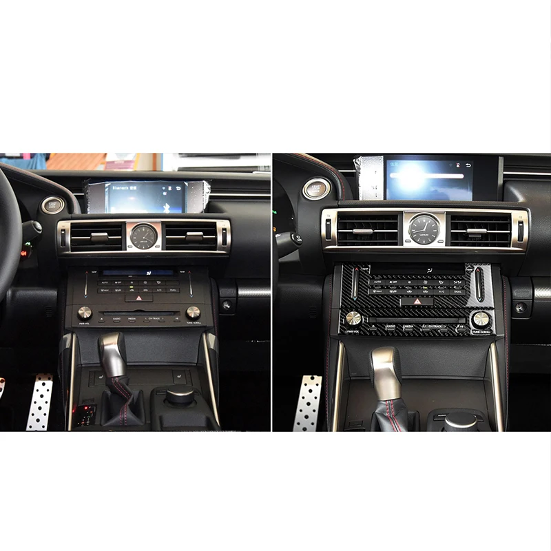 Для Lexus IS250 IS350 2014 2018 Автомобильная наклейка из углеродного волокна центральной