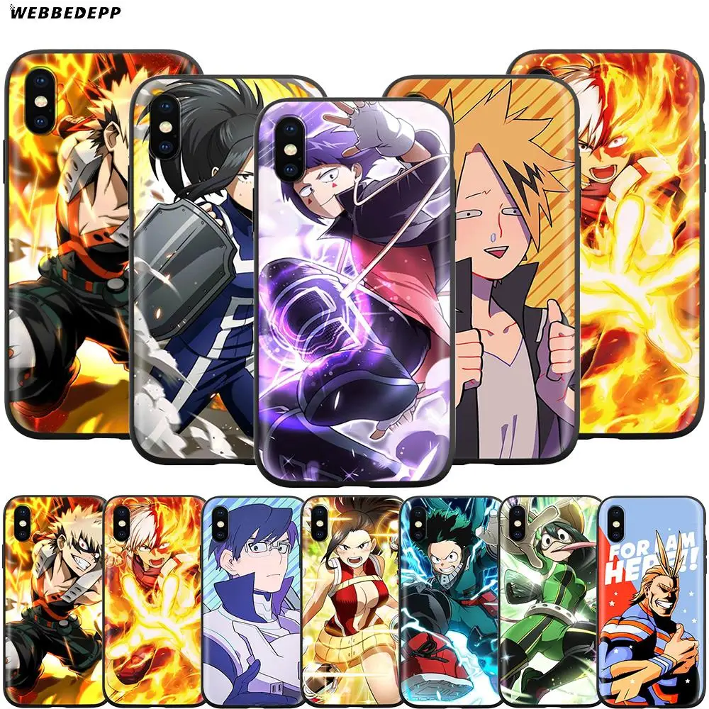 

Webbedepp My Hero Academia Case for Apple iPhone 11 Pro XS Max XR X 8 7 6 6S Plus 5 5S SE