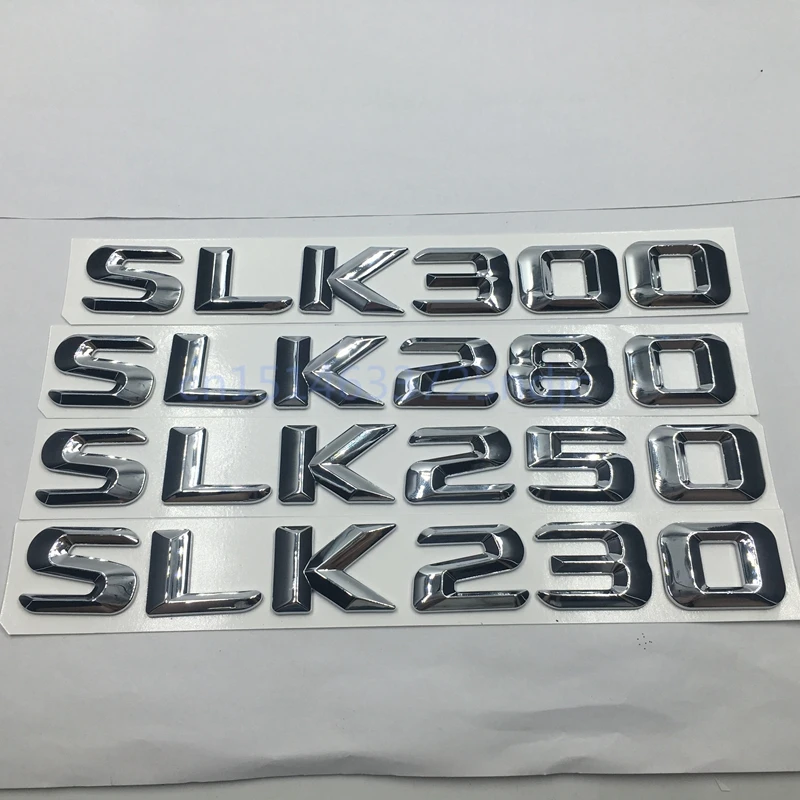 用メルセデスベンツslk230 Slk250 Slk280 Slk300車リアトランクエンブレムバッジクロームアルファベット文字ステッカーr170 R171 R172 Letter Stickers Emblem Badgechrome Sticker Aliexpress