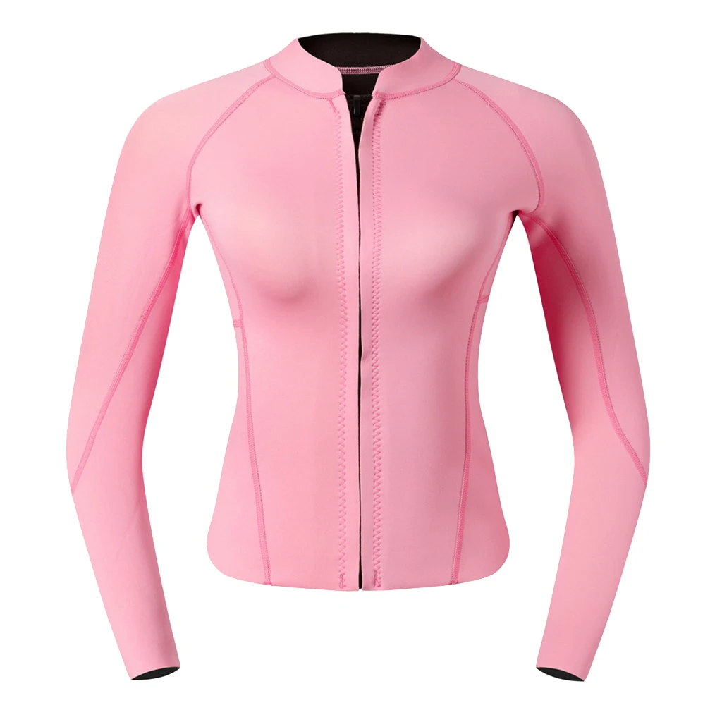 

Women Top Wetsuits Neoprene 2mm Water Sports Jackets Diving Suit for Diving, Snorkeling & Swimming Pink