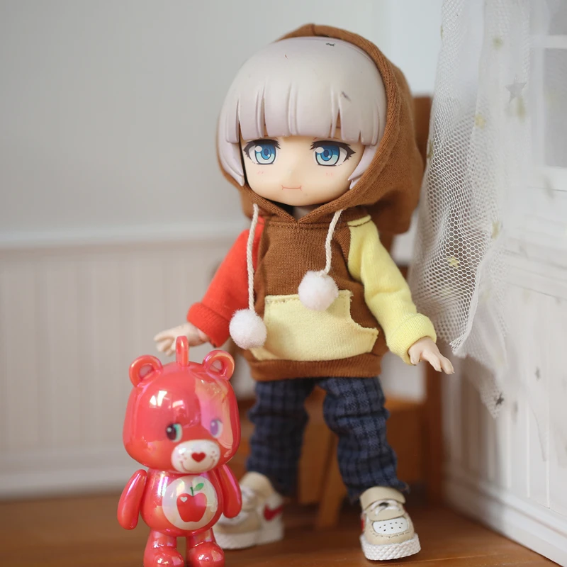 Molly ob11 детская одежда красивый узел свинья 1/12 BJD Кукла Одежда GSC глина Спортивная Толстовка куклы аксессуары