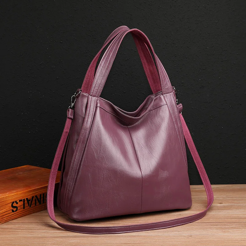 

Trendy Elegant Bucket Crossbody Bag Soft Leather Big Shoulder Bag for Women Wild Designer Hobo Bags Female Shopping Tote Bags