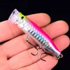 1pcs Popper Fishing Lure 7cm 9.4g Topwater Hard Artificial Plastic Bait Bass Wobblers Crankbait pesca carp fishing tackle ► Photo 2/6