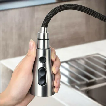 

Kitchen Faucet Pull Out Side Sprayer Spout Single Handle Mixer Tap Sink Faucet 360 Rotation Kitchen Faucets No Hose