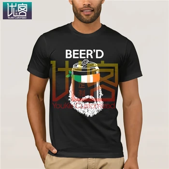 

2020 FASHION SUMMER T SHIRT Beer'D Beard Irish Beer St Patrick's Paddy's Day Ireland Shamrock T shirt Tee TEE SHIRT