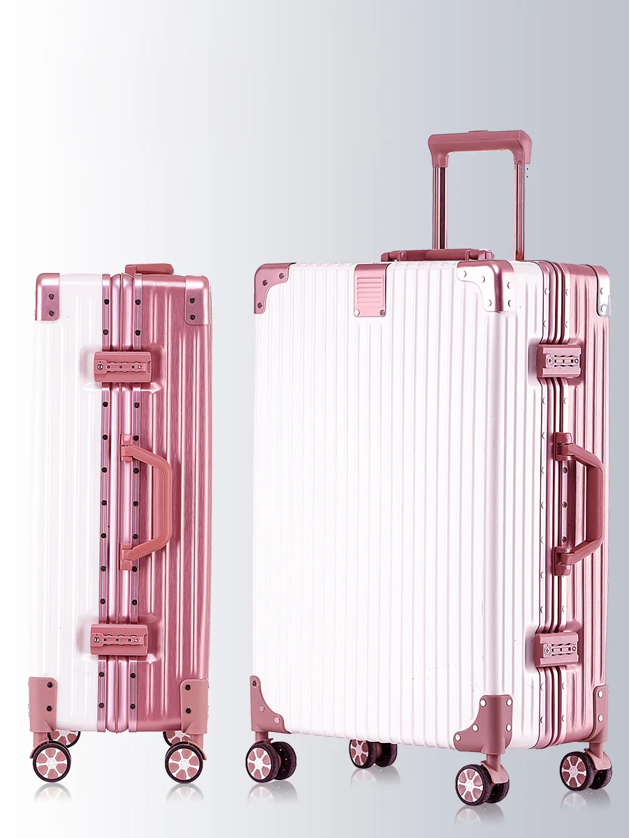 

Luggage Suitcase Ins Net Red Rod Suitcase Universal Wheel 20 Inch Korean Code Suitcase 24 Suitcase Men and Women