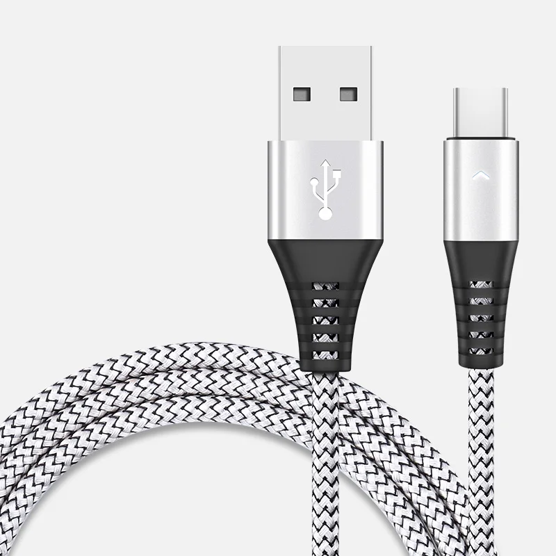 

HANNORD USB Type C Cable USB C Cable Fast Charging Data Sync 2.4A LED Indicator 1.2/1.8M for Xiaomi Samsung Android Phone