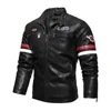 Fashion Brand Men's Retro PU Jackets 2022 Men Slim Fit Motorcycle Leather Jacket Outwear Male Warm Bomber Military Outdoor Coat ► Photo 3/6