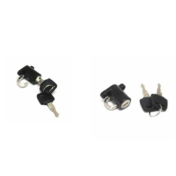 

2xAnti Theft Motorcycle Safety Helmet Lock Hangers And 2 Keys