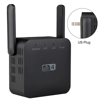 

300Mbps Portable Wireless Repeater Network Access Point Signal Amplifier Range Extender Gaming Office High Speed With Antenna