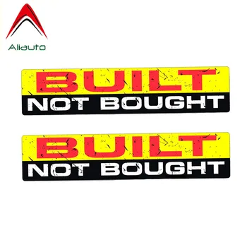 

Aliauto 2 X Warning Car Sticker Funny Personality Built Not Bought Decal Accessories PVC for Mercedes Peugeot Skoda BMW,18cm*4cm