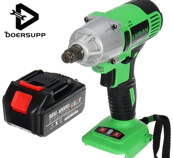 

DOERSUPP 98VF 1/2" Brushless Cordless Electric Impact Wrench Drill with 12000mah Battery LED lights Electric Wrench Power Tools