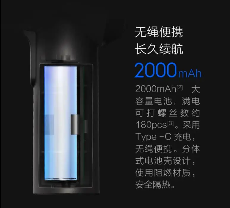 xiaomi mijia электрический шуруповерт 3,6 в 2000 мАч батарея патент беспроводной дизайн 5N. M Крутящий момент 12 S4 сталь партия головы смарт