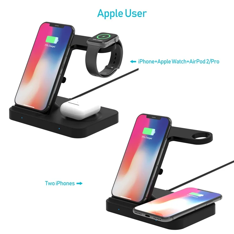 Беспроводное зарядное устройство для Iphone XS XR 11 Pro Max Apple Watch 5 4 3 2 1|Зарядные
