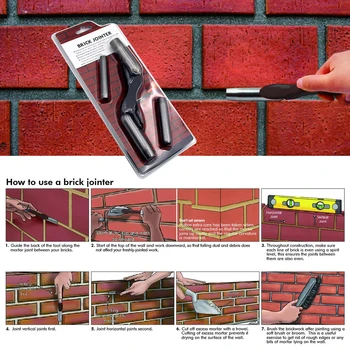 

Handheld Wall Trimming Builder Brick Jointer Household Portable Metal Interchangeable Hand Tool