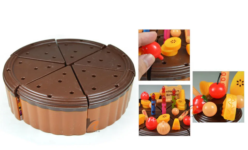 Ролевые игры кухонные игрушки 2 вкуса розового смешного забавного DIY на день рождения фрукты Клубника торт игрушки для детей подарок на день рождения