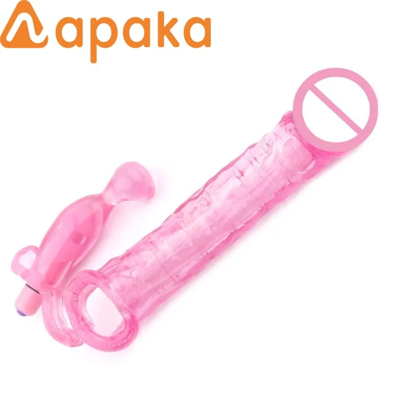 

Thin Reusable Condom Vibrating Cock Ring Dick Extender Dildo Penis Sleeve Penis Enlargement Condoms Intimate Sex Toys for Men