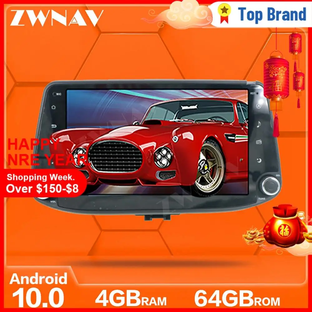 IPS Android 10 0 4 + 64 автомобильный dvd плеер с экраном GPS Navi для Hyundai I30 2017 2018 авто радио