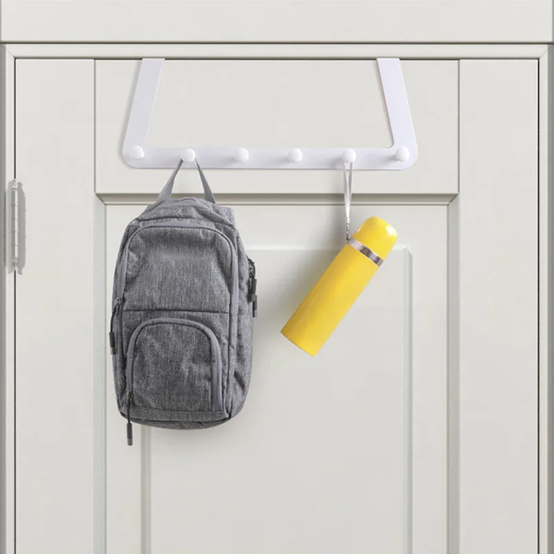 Best Stainless Steel Over The Door Hooks Coat Hanger Rack 6 Hooks for Cloth Pants Hat Towel Hogard