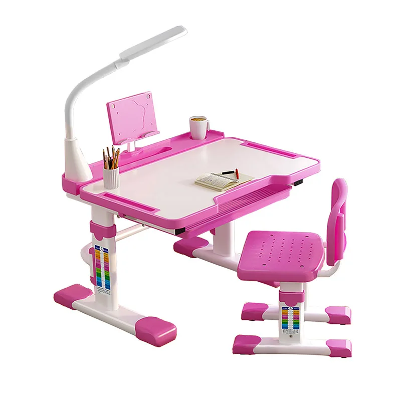 Sensory Children's Table and Chair for Children with Lamp Writing Drawing Desk Room Desks Kids Study Set | Мебель
